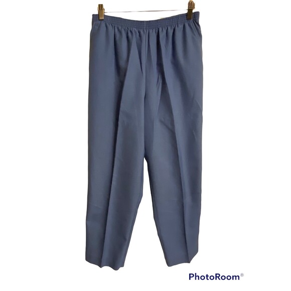 Alfred Dunner Pants Elastic Waist Blue Size 14 - Picture 1 of 4